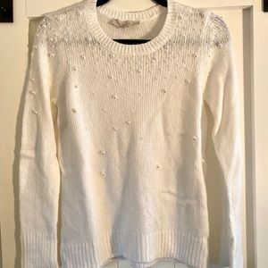 LOFT Super Soft Sweater With Pearls